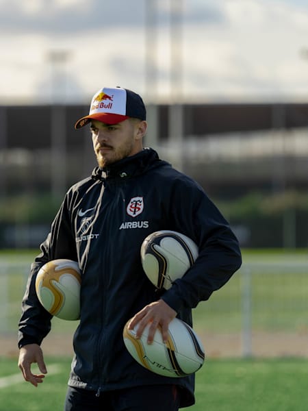 Le rugbyman Romain Ntamack lors d'un entrainement.