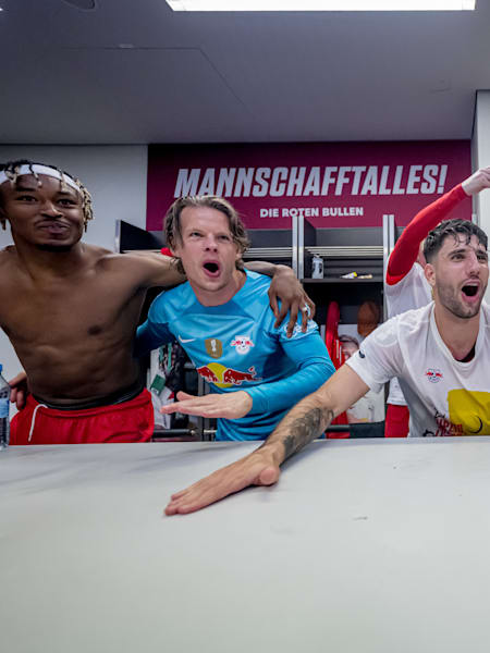 Mohamed Simakan, Oerjan Nyland, Szoboszlai Dominik, Konrad Laimer és Janis Blaswich.