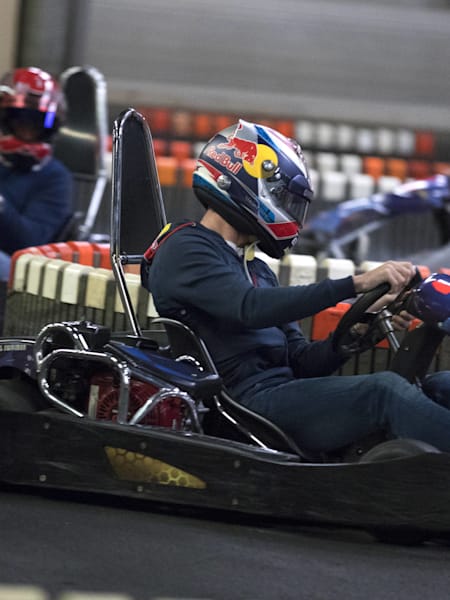 Le Néerlandais Max Verstappen roule en karting à l'Euro Indoorkarting à Swalmen, aux Pays-Bas, le 20 novembre 2016.