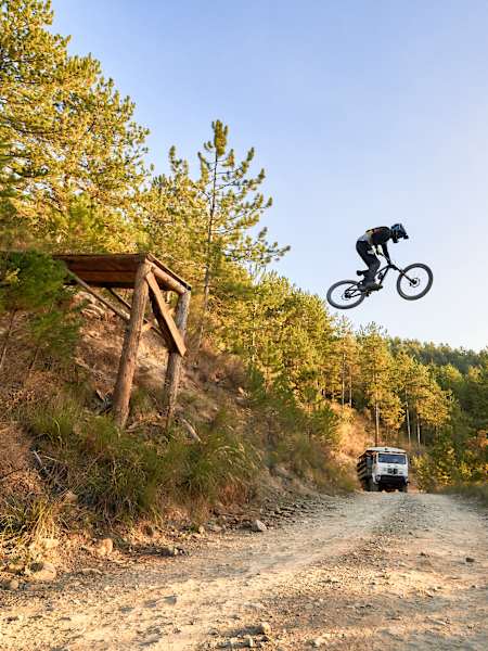 Piotrek Krajewski w bike parku Evo