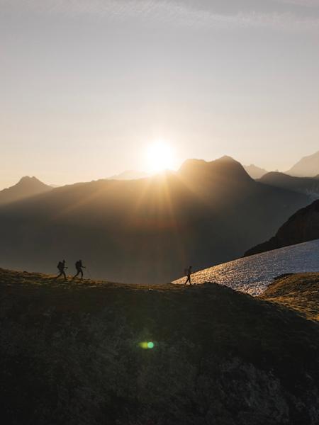 Alpine hiking at Petit Col Ferret during Red Bull X-Alps 2025