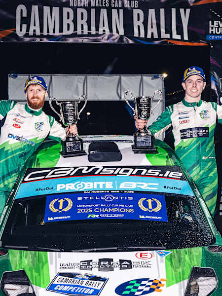 McBride celebrates winning a Junior ERC support package