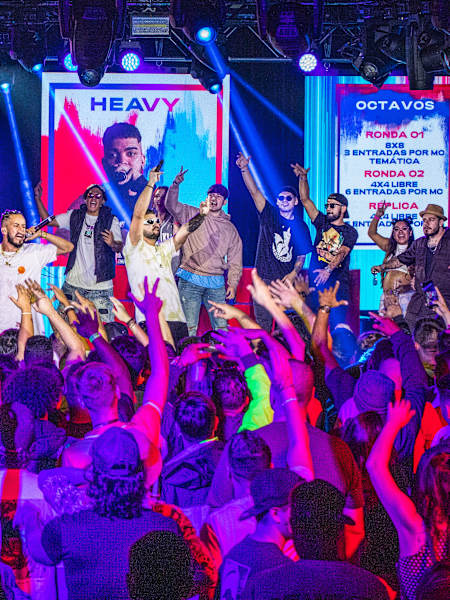 Jenn Morel and Rosco White Lion during Red Bull Batalla US Finals, Miami FL