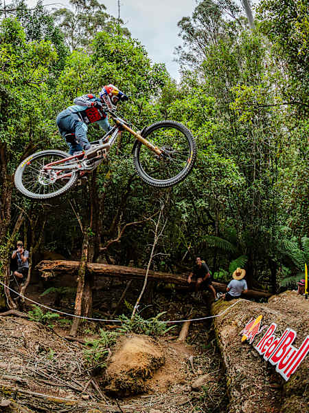 Laurie Greenland takes to the air at Red Bull Hardline in Maydena
