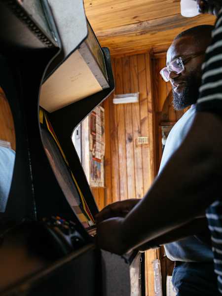 Jabhi Mabuza and Eugene Khoza review footage during filming for What We Know Episode 3 in Johannesburg, South Africa, on 19 March 2026