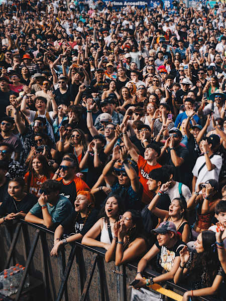 Spectators seen during Red Bull Batalla at Lollapalooza