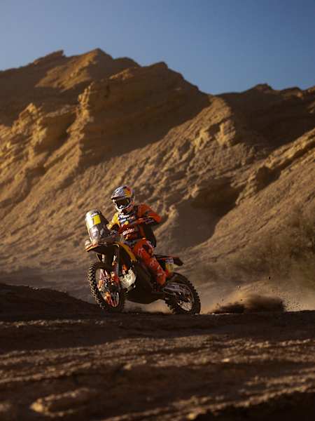 On voit ici Luciano Benavides lors de la 1re étape du Desafio Ruta 40 à San Juan, en Argentine, le 25 mai 2026. 