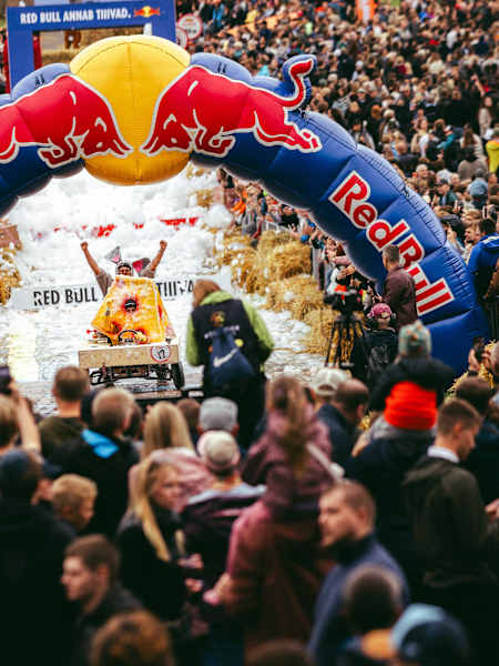 A competitor performs during Red Bull Soapbox Race in Tallinn, Estonia on September 13, 2026.