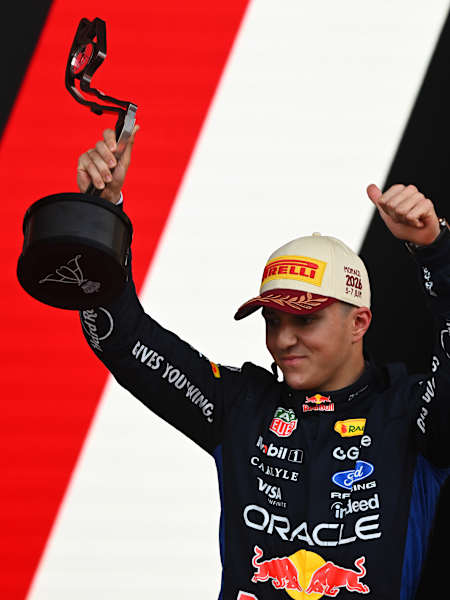 Hadjar vierde in Monaco zijn eerste podium voor Red Bull Racing.