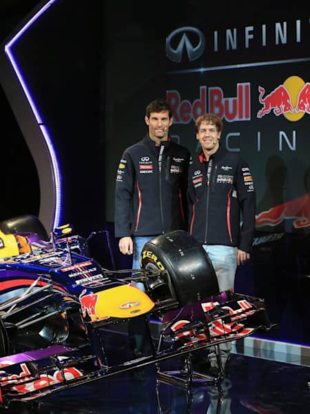 Sebastian Vettel et Mark Webber lors du lancement de la RB9