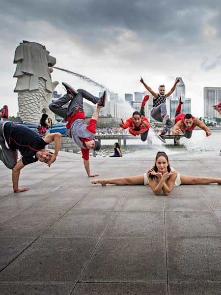 The Cast From Red Bull Flying Bach In Singapore