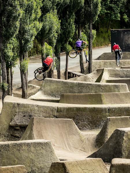 Dirt shop jump trails