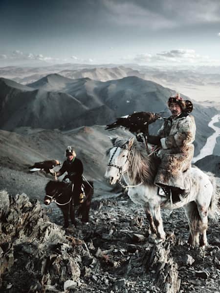 Eagle hunting is one of the Kazakh's traditions.