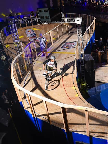 Red Bull Mini Drome NYC Racing the Rare Figure 8 Track