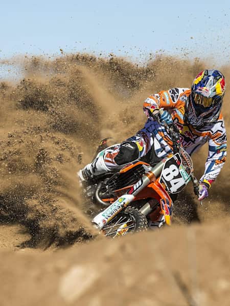 Riding in store sand dirt bike