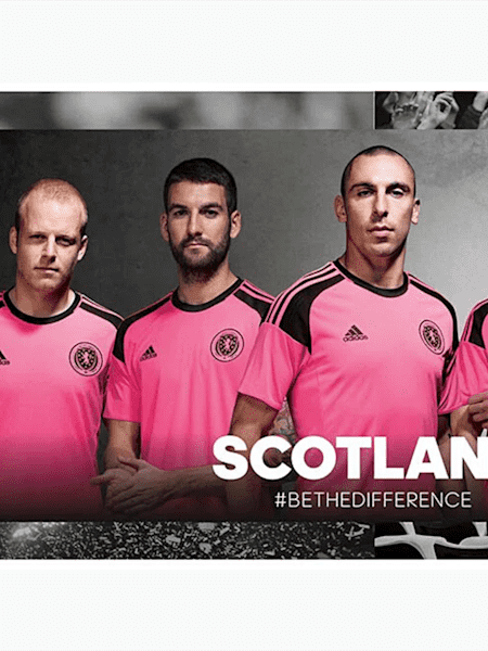 scotland football shirt pink
