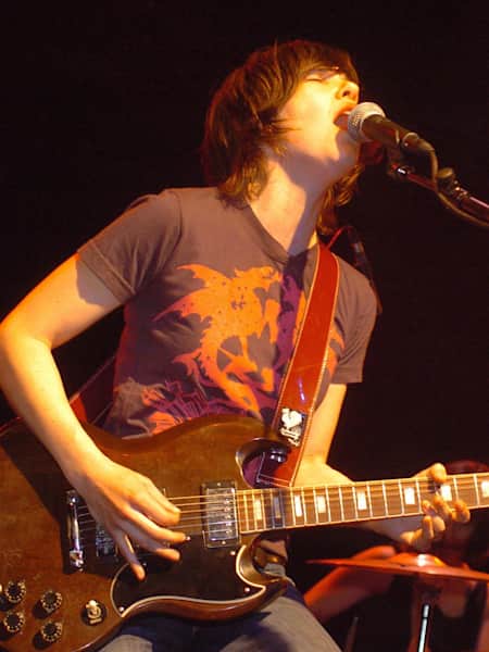 Sleater-Kinney performing a live concert in London
