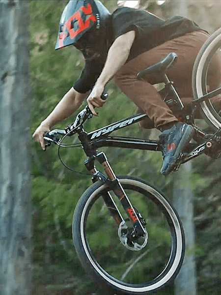Man on mountain bike sales