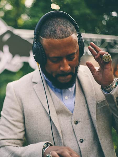 Madlib performs at Dekmantel Festival in Amsterdam, Netherlands, in 2015.