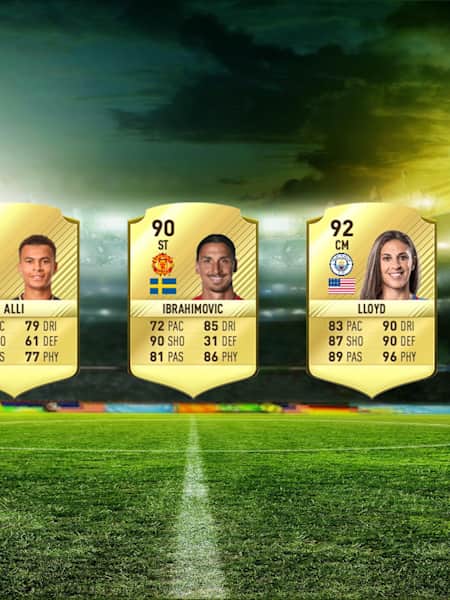 An image of FIFA Ultimate Team cards that could be on the cover of FIFA 18