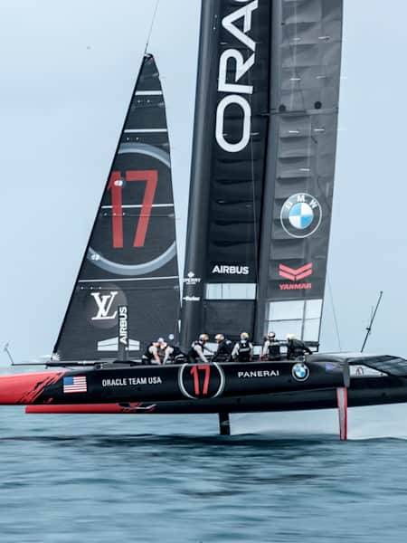 Oracle Team USA sends it in America's Cup in Bermuda.