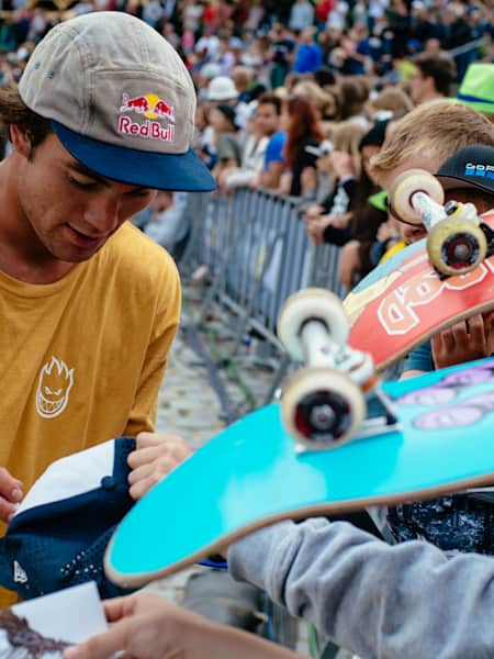 Red bull skateboarding hat on sale