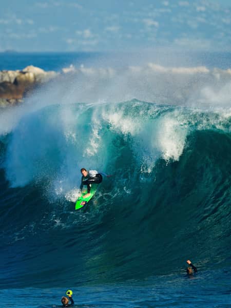 Jamie O'Brien surfs The Wedge, in Newport Beach, CA, USA, on 1 September 2012.