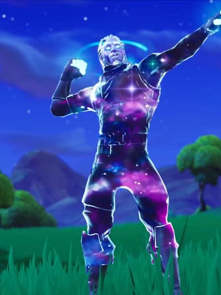 Screenshot from Fortnite showing the rare Galaxy Skin. We present the 10 rarest outfits...