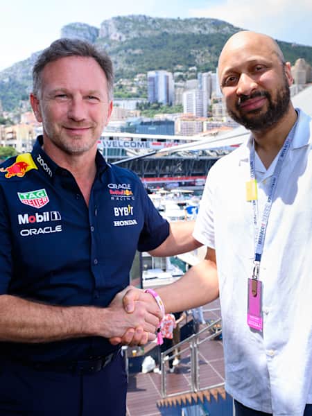 Christian Horner And Adeniyi Abiodun At 2023 Monaco Grand Prix