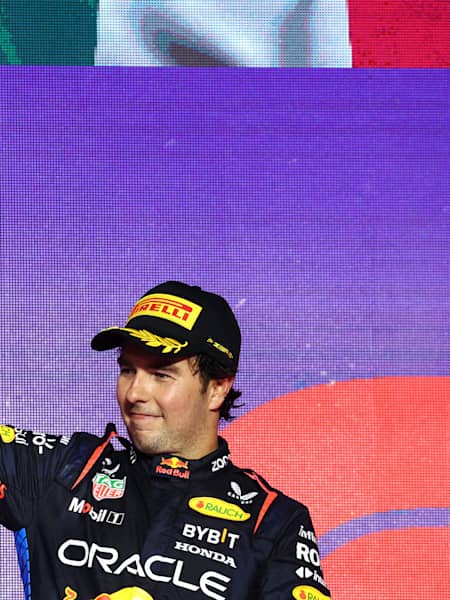 Second placed Sergio Perez at F1 Grand Prix of Saudi Arabi 2024
