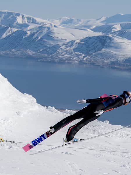 Ryoyu Kobayashi of Japan seen in Akureyri, Iceland on April, 23, 2024