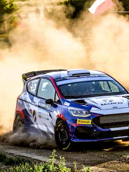 Esmar-Arnold Unt made his ERC Fiesta Rally3 Trophy d debut in Poland
