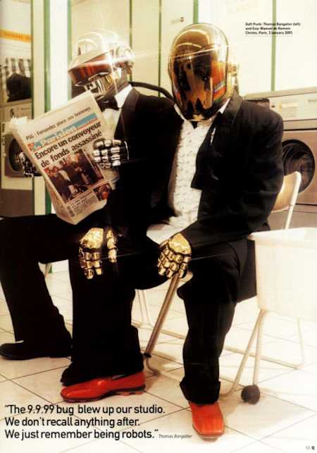 Daft Punk in an early magazine spread