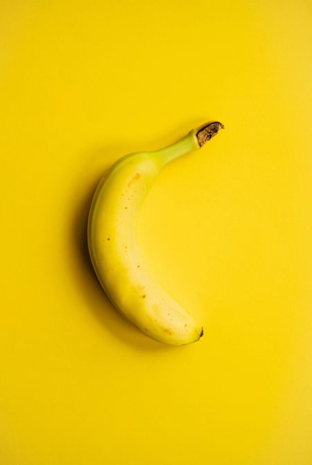 A banana is a great source of fuel less than an hour before a workout