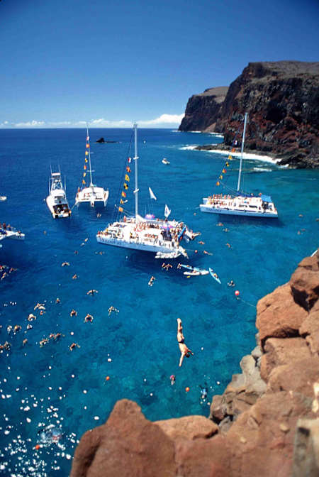 Hawaï - La finale du WHDF Cliff Diving World Cup en 2000