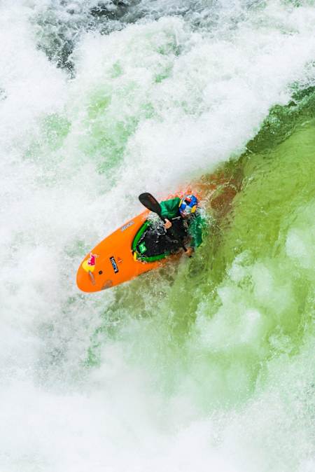 The Mexican kayaker confirms that these Class V rapids are legit.