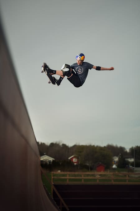 Mats Hatlem vert skateboarding in Oslo, Norway on May 1st 2016