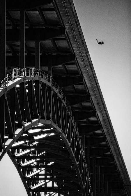 The bridge is practically in Miles Daisher's backyard.