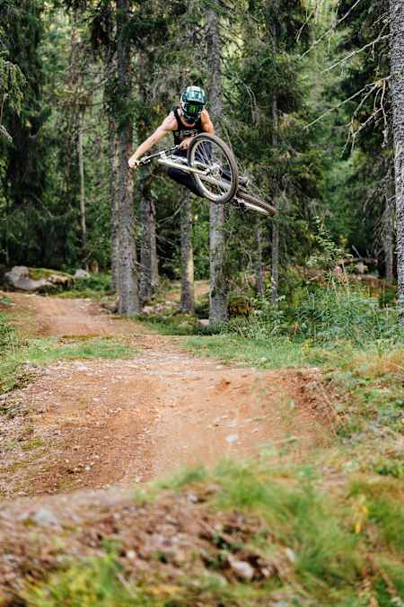 Gustav doesn't only know how to build bikes he also knows how to ride them.