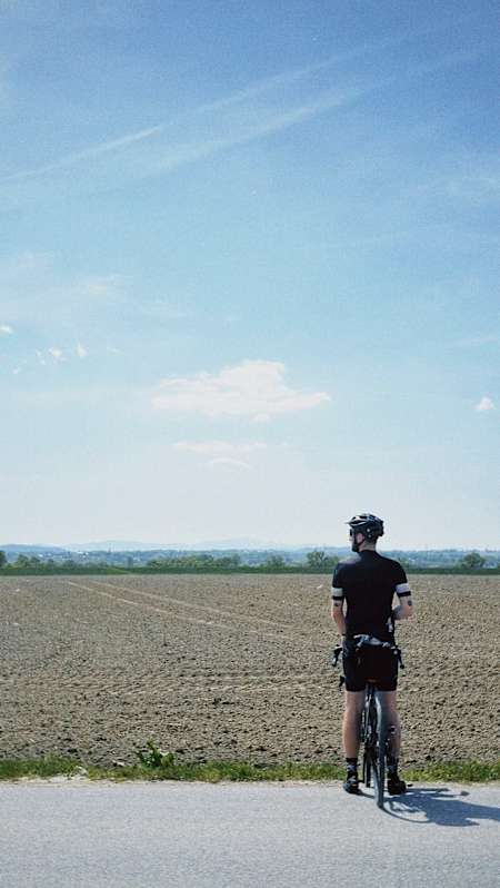 Krystian na trasie w stronę Tyńca