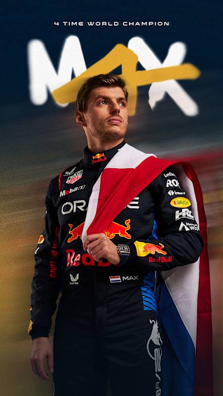 Max Verstappen, 4 fois champion du monde, célèbre la conquête du titre en 2024
