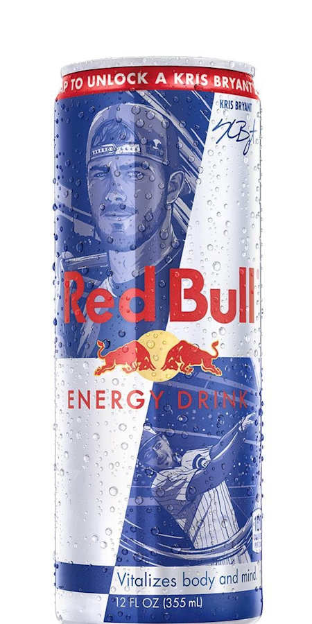 Kris Bryant limited edition Red Bull can.