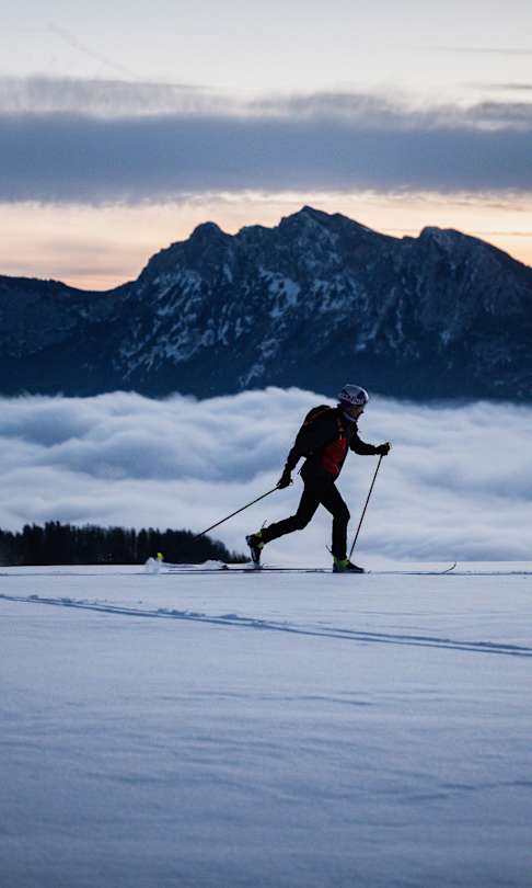 Anton Palzer auf einer Skitour nahe dem Lofer in Österreich.