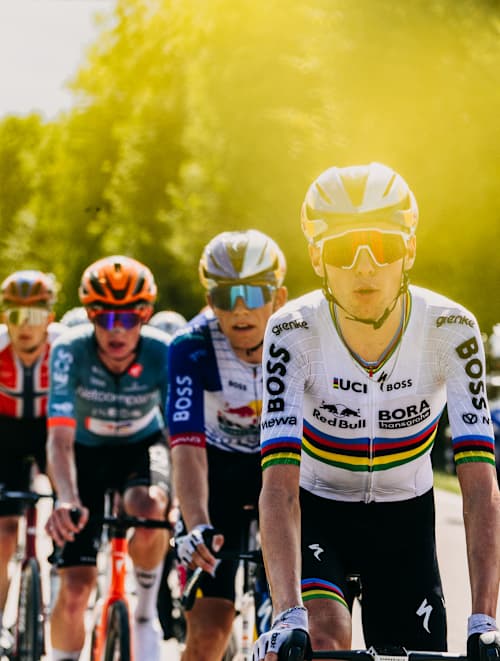 Lorenzo Finn during the first stage of the 2026 Tour de l'Avenir