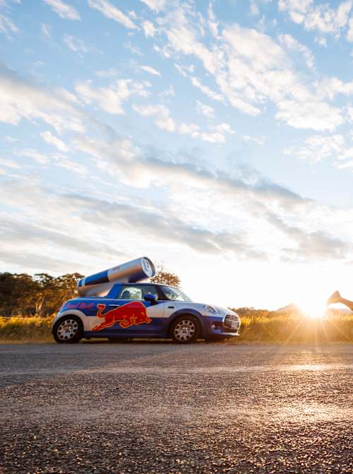 Runner makes their way past Mt Barney during the Red Bull Race the Sun 2025