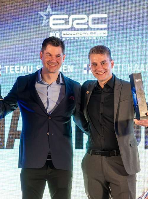 Suninen and Haapala celebrated becoming ERC champioins