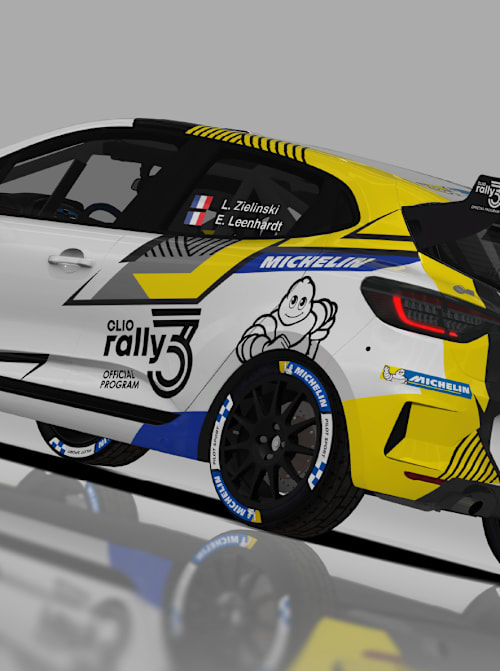 Zielinski's Clio Rally3 will carry extensive Michelin branding