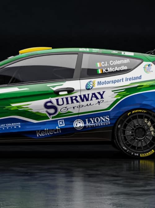Motorsport Ireland Rally Academy colours will flank Coleman's Fiesta