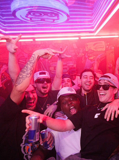 Gazir actúa en el cypher previo a Red Bull Batalla Internacional 