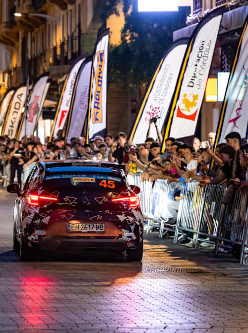 The route leaving the start ramp was lined with spectators